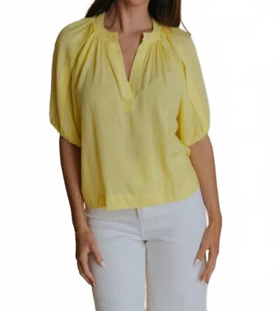 Laroque Henley Top In Lemon In Yellow