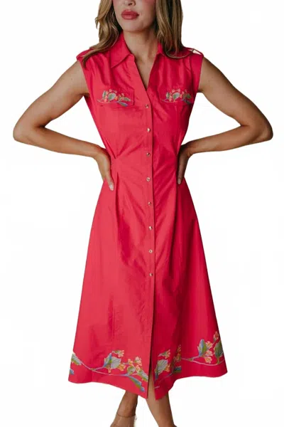 Laroque Hillary Dress In Wild Floraison In Pink