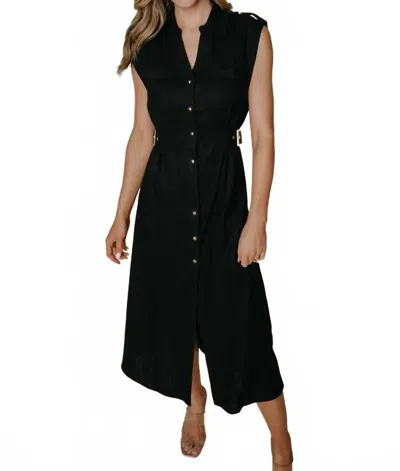 Laroque Hillary Midi Dress In Black