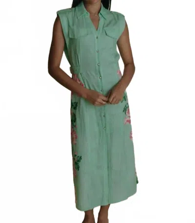 Laroque Hillary Midi Dress In Pink Hibiscus In Multi
