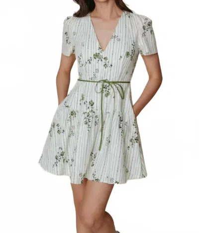 Laroque Holly Mini Dress In Pinstripe Floral In Multi