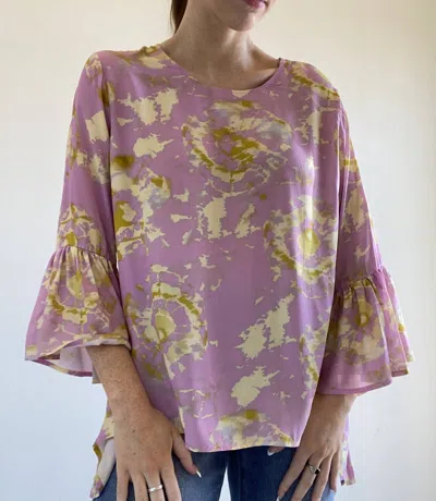 Laroque Ivy Top In Malibu Floral In Purple