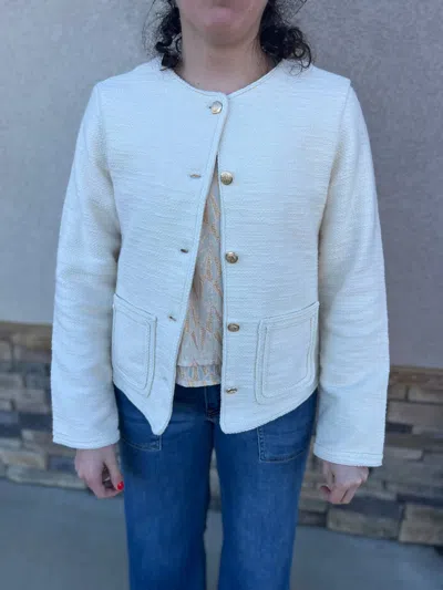 Laroque Jane Tweed Jacket In Cream In White