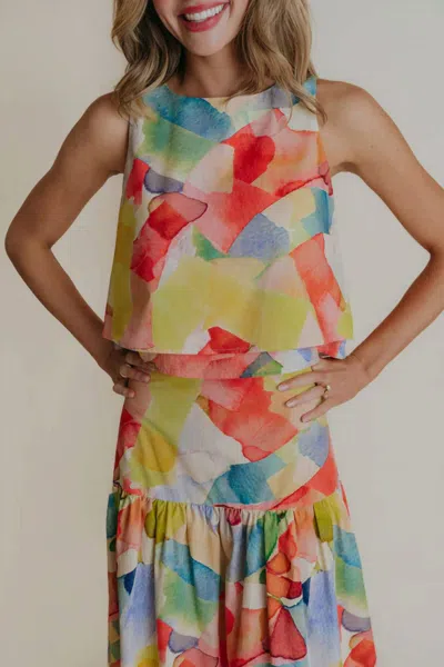 Laroque June Sleeveless Blouse In Toscano In Multi
