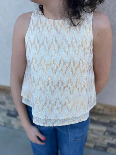 Laroque June Sparkle Top In Gold