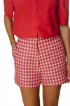 Laroque Kai Shorts In Cape Cod Check In Red