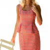 Laroque Kayla Top In Cape Cod Check In Red