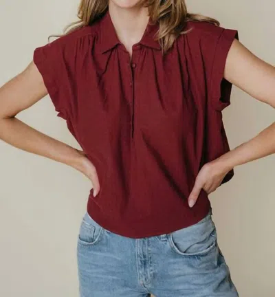 Laroque Liv Blouse In Garnet In Red