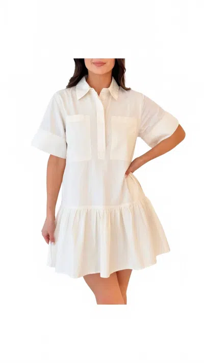 Laroque Lola Mini Dress In Bone In White