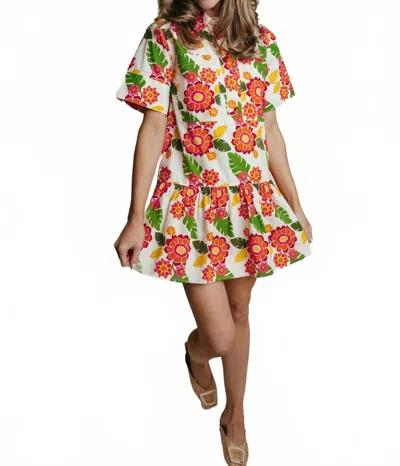 Laroque Lola Mini Dress In Multicolor In White