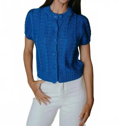 Laroque Melanie Button Front Top In Mid Ocean In Multi