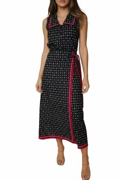 Laroque Noah Midi Skirt In Scarf In Black