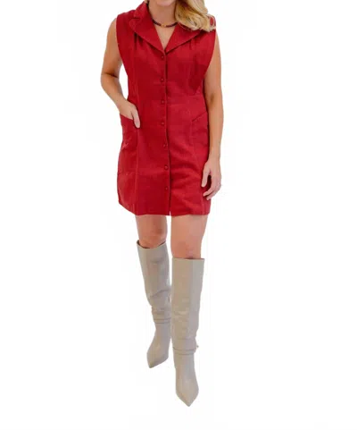 Laroque Phoebe Mini Dress In Garnet In Red