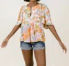 Laroque Polly Top In Seaside Floral In Multi