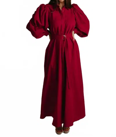 Laroque Quinn Maxi Dress In Berry In Burgundy
