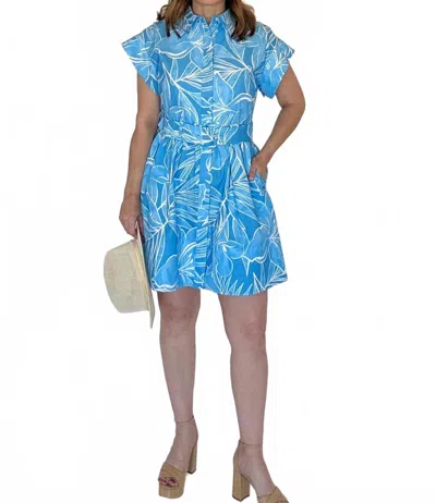 Laroque Remi Mini Dress In Laguna In Blue