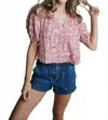 Laroque Sims Short Sleeve Top In Phoenix In Multi