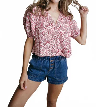 Laroque Sims Short Sleeve Top In Phoenix In Multi