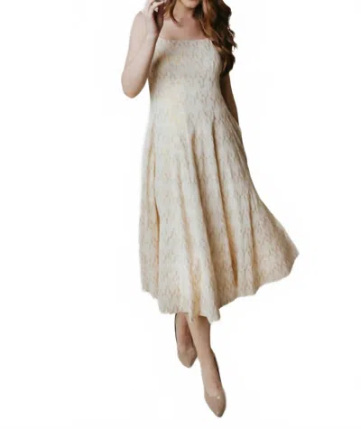 Laroque Sophia Dress In Gold Sparkle In Neutral