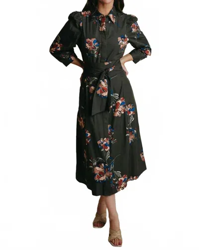 Laroque Stacey Midi Dress In Green Floral