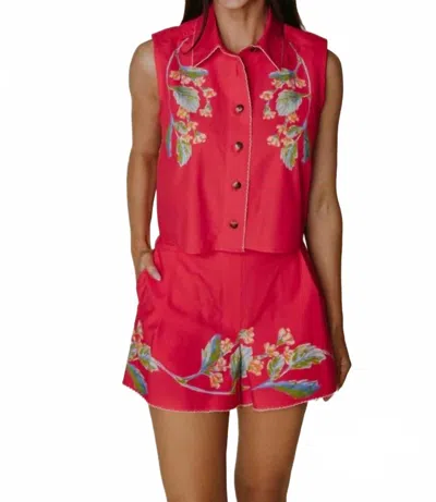 Laroque Sue High Waist Shorts In Wild Floraison In Multi