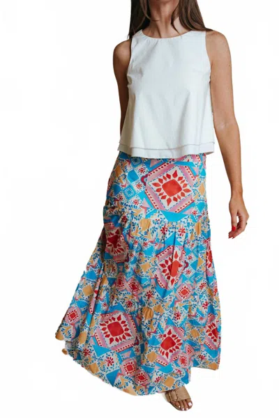 Laroque Sunday Maxi Skirt In Del Sol In Blue