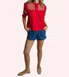 Laroque Sutton Blouse In Red In Red