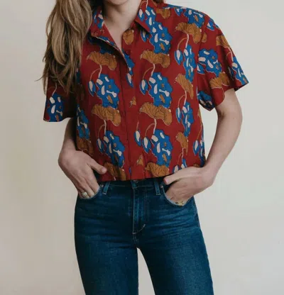 Laroque Will Blouse In Maroon In Red