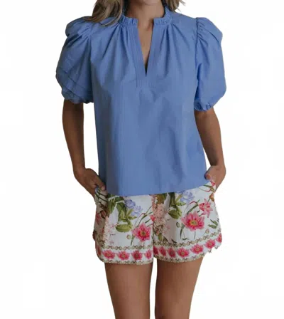 Laroque Women's Alix Blouse In French Blue In Multi