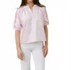 Laroque Henley Blouse In Blush In Pink