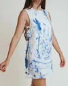 Laroque Worth Mini Dress In White In Blue