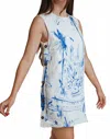 Laroque Worth Mini Dress In White In Blue