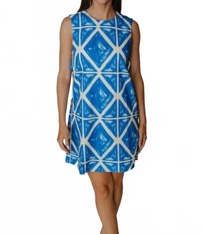Laroque Worth Dress In Blue Tile In Multi
