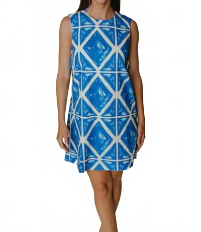 Laroque Worth Mini Dress In Blue Tile In Multi