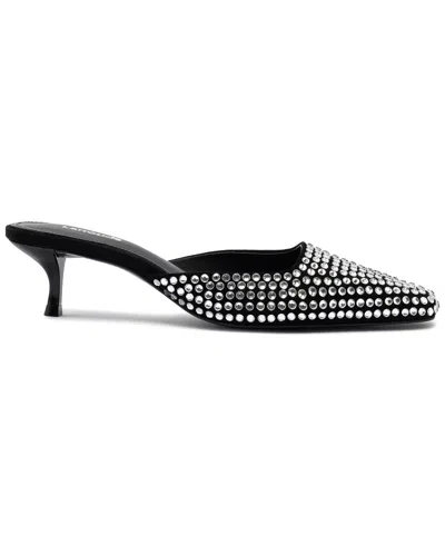 Larroude Amal Crystal Mule In Black