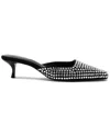 Larroude Amal Crystal Mule In Black