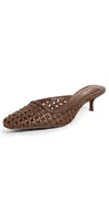 Larroude Amal Macrame Heels Umber In Brown