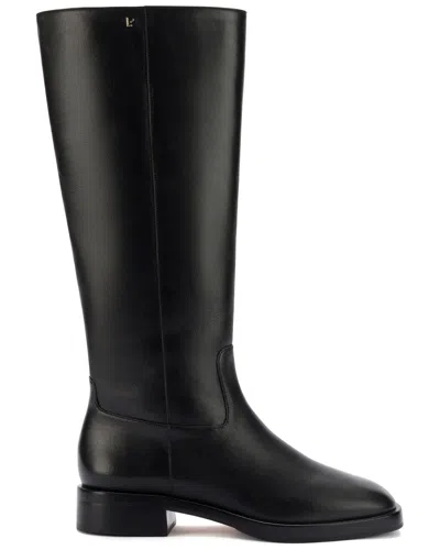Larroude Anne Leather Boot In Black