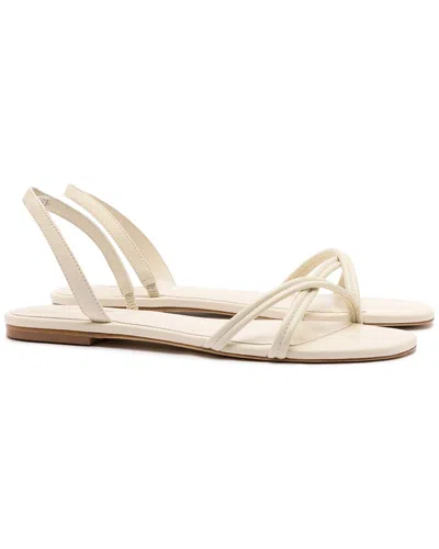 Larroude Larroudé Annie Leather Flat In White