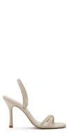 Larroude Annie Sandal In Ivory Leather In White