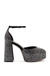 Larroude Larroudé Ari Crystal Pump In Black Suede