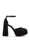 Larroude Larroudé Ari Crystal Pump In Monochrome Black Suede