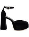 Larroude Ari Velvet Pump In Black