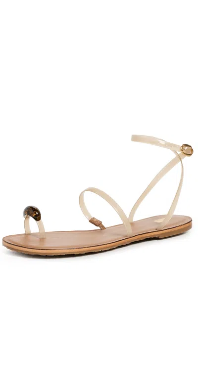 Larroude Biarritz Jelly Sandals Ivory In White