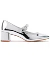 Larroude Larroudé Blair Block Pump In Silver
