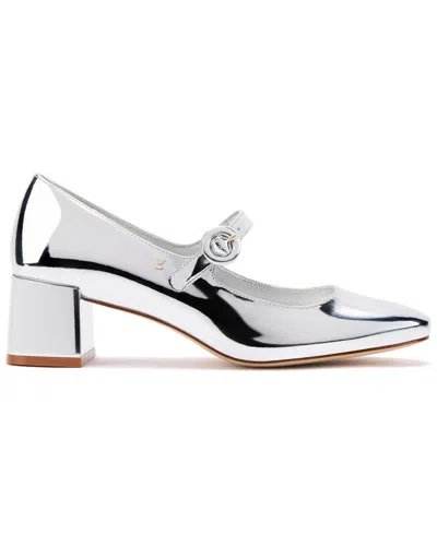 Larroude Larroudé Blair Block Pump In Silver