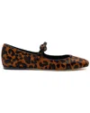 Larroude Blair Calf Hair Ballet Flat In Animal Print
