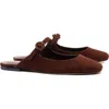 Larroude Larroudé Blair Patent Mary Jane Mule In Brown