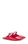 Larroude Blair Flat Mule In Scarlet