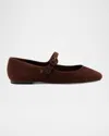 Larroude Blair Flats Brown In Brown